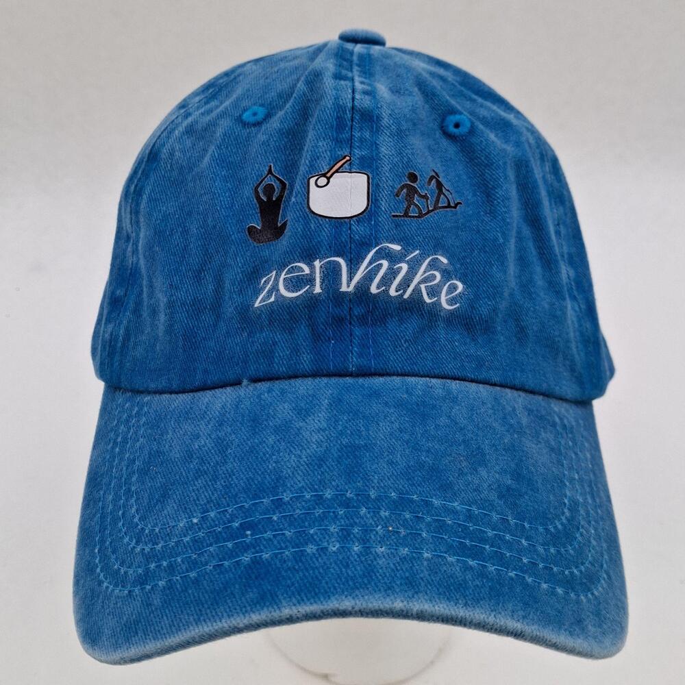 Zenhike Hat Cap Strap Back One Size Blue Yoga Hike Patch Denim Beach Mens